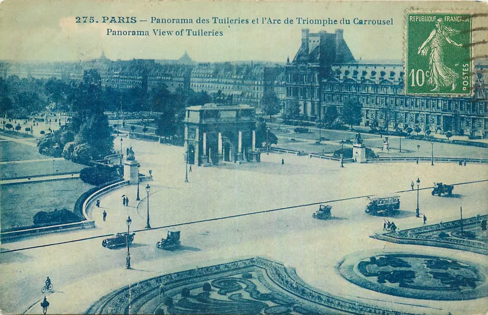 Paris — Panorama der Tuileries und des Arc de Triomphe du Carrousel — Les Éditions Artistiques - Vorderseite