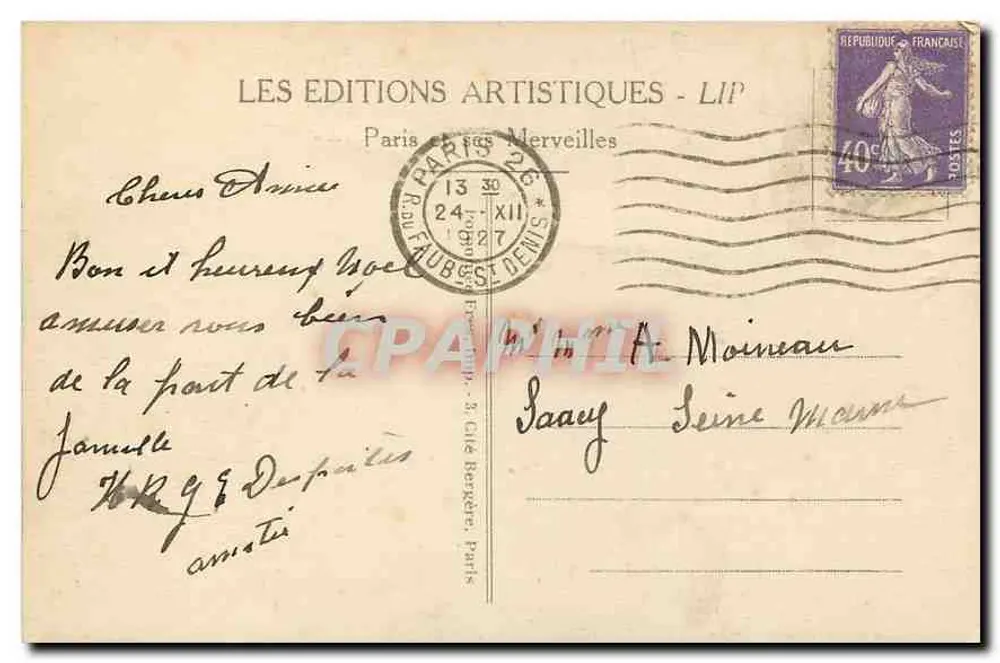 Paris - Panorama sobre a Sena — LIP, n°32 - Verso
