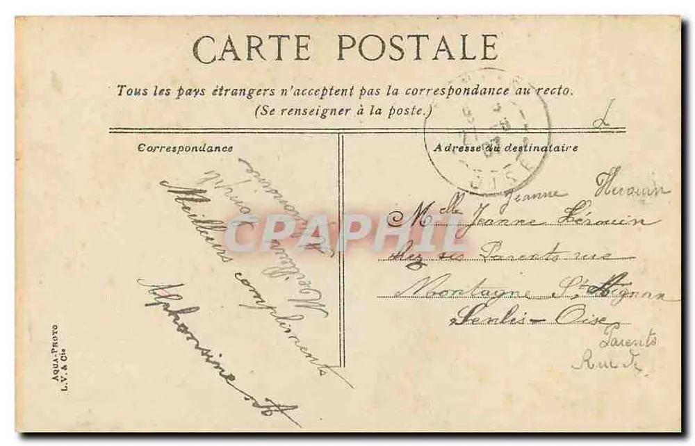 Paris - Museu Galliera — editor L.V. & Cie - Verso