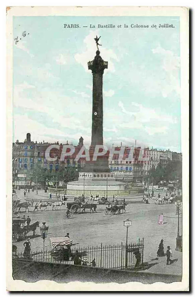 Paris — Die Bastille und die Siegessäule - Vorderseite