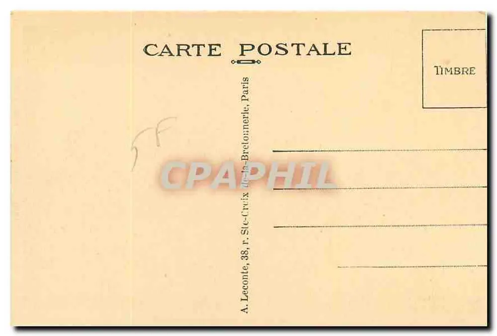 O Trocadéro — Paris — Editor A. Lecointe, n°26 - Verso