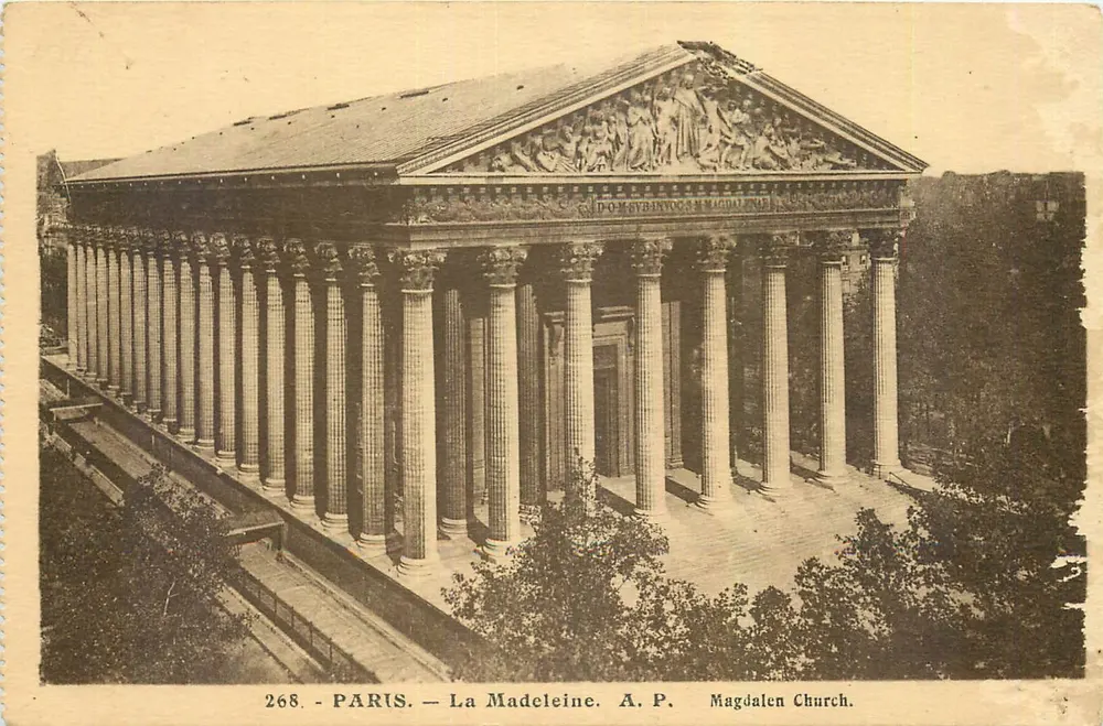 Paris — A Madeleine — A.P. Igreja da Magdalena - Frente