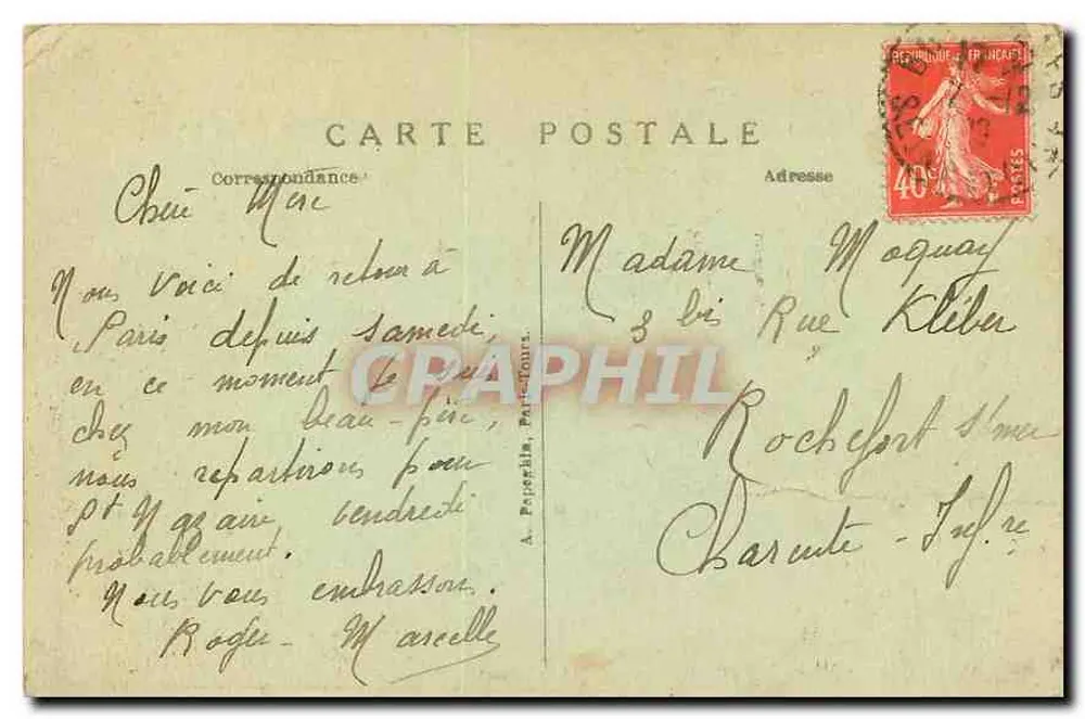 Paris — O Ponte Alexandre III — A.P. - Verso
