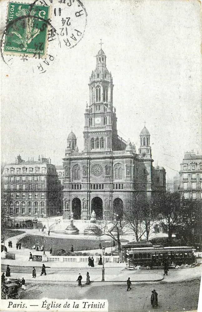 Paris — Igreja da Trindade — Editor não visível - Frente