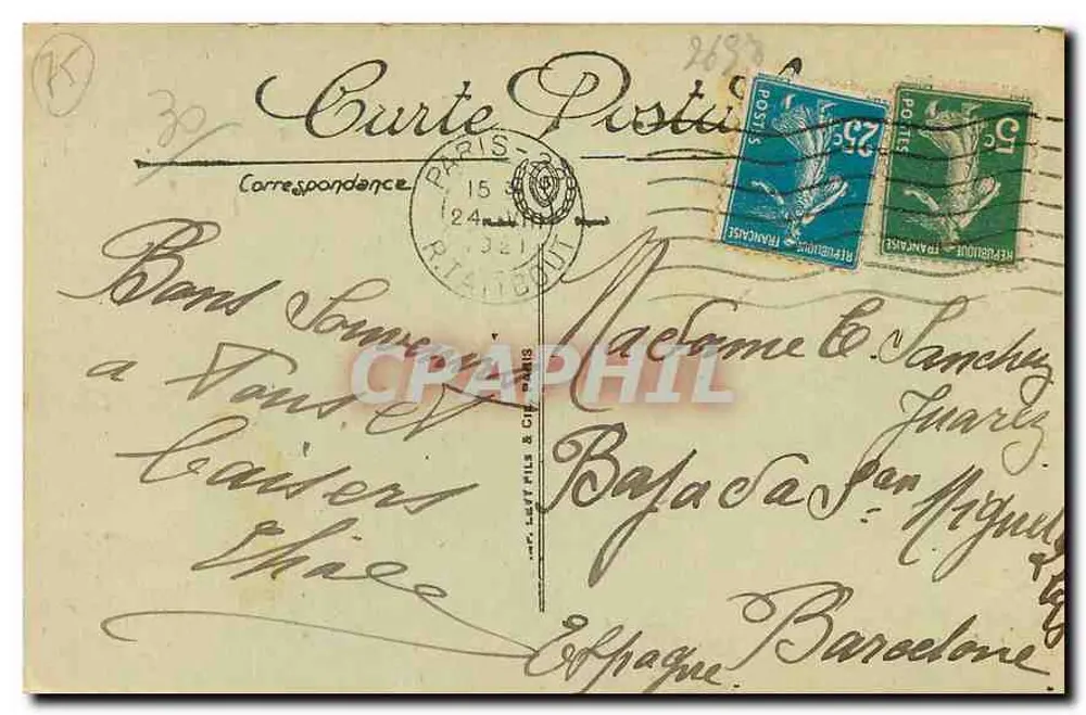 Paris — Rathaus und Pont d'Arcole — LL. n° 118 - Rückseite