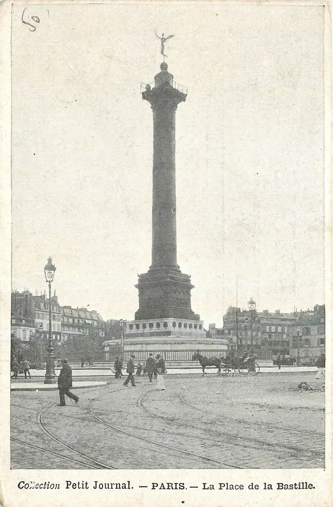 Place de la Bastille — Colonne de la Bastille — Collection Petit Journal - Recto