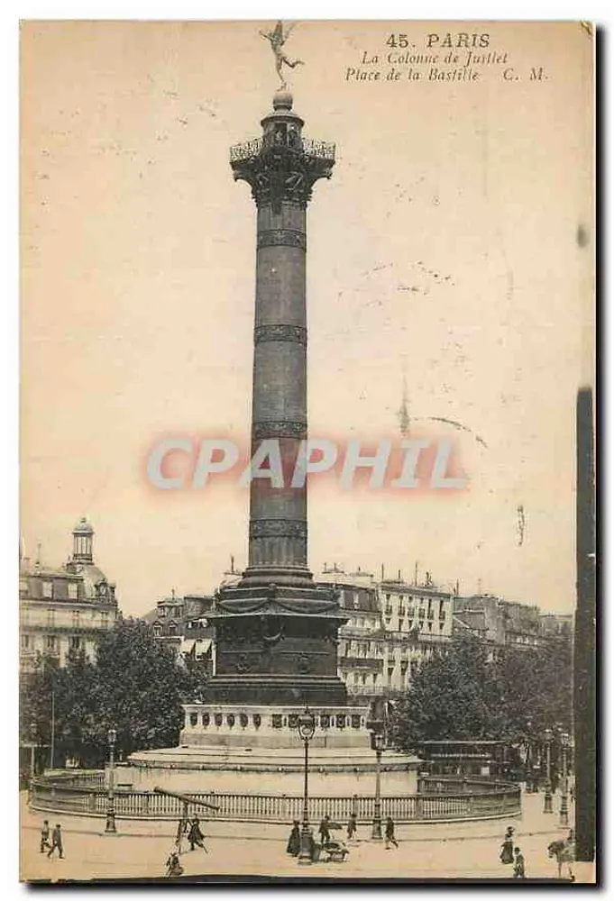 Säule vom 17. August — Place de la Bastille — C. M. n°45 - Vorderseite