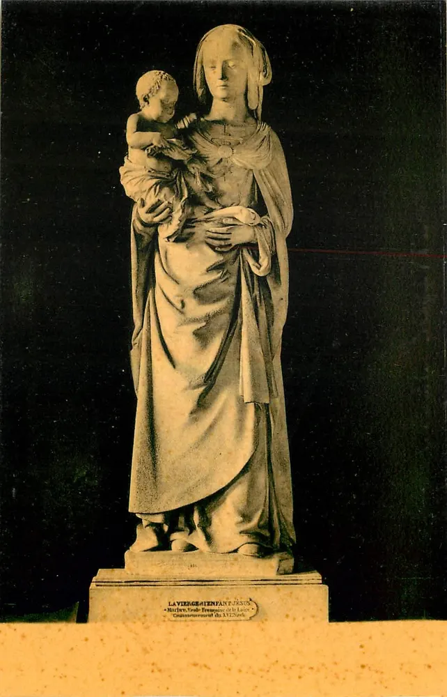 Virgin with Child Jesus — 17th-Century Statue — Publisher Fernand Nathan - Front
