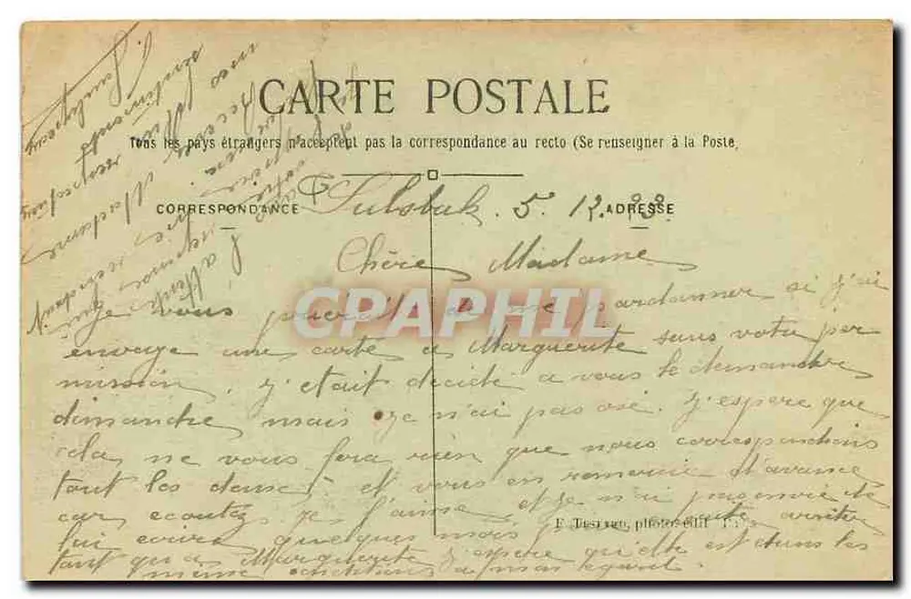 Paris — A Conciergerie — E.M. n°5144 - Verso