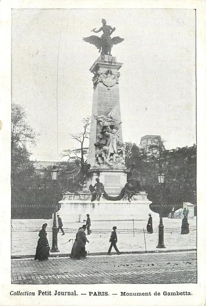 Monumento de Gambetta — París — Colección Petit Journal - Anverso