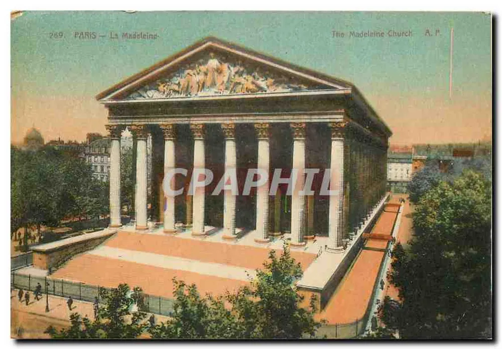 Paryż — Widok na Bazylikę Madeleine — A.P. Papergin - Awers