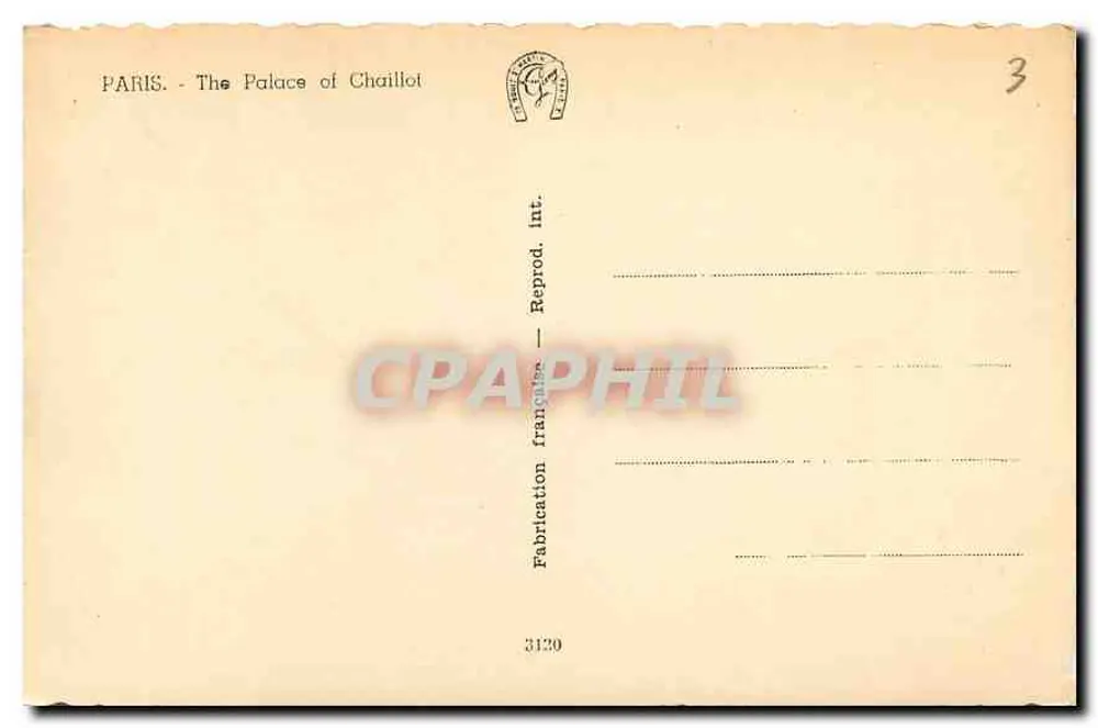 Paris - O Palácio de Chaillot — Gany - Verso