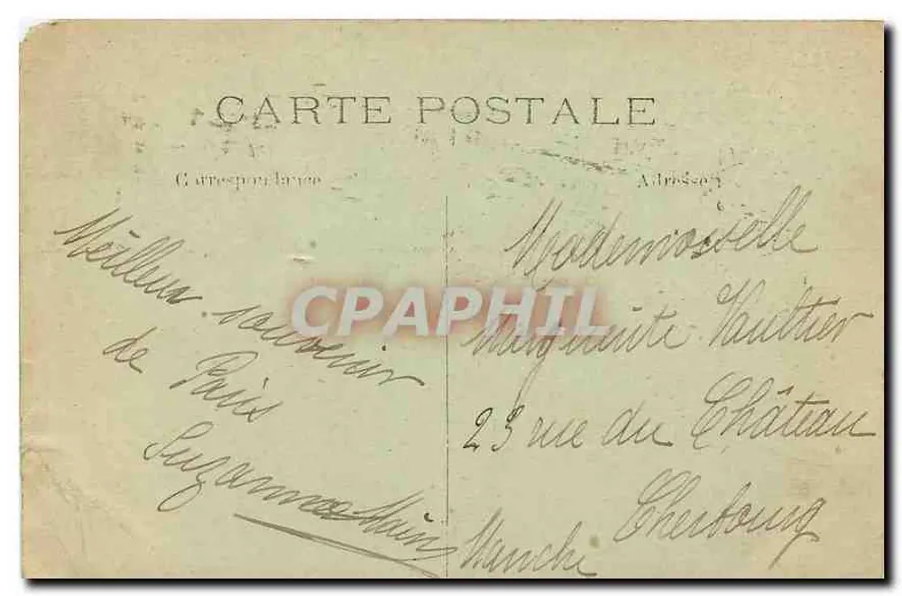 Paris — Pont d'Arcole et l'Hôtel-de-Ville — Éditeur non identifié, n° 70 - Verso