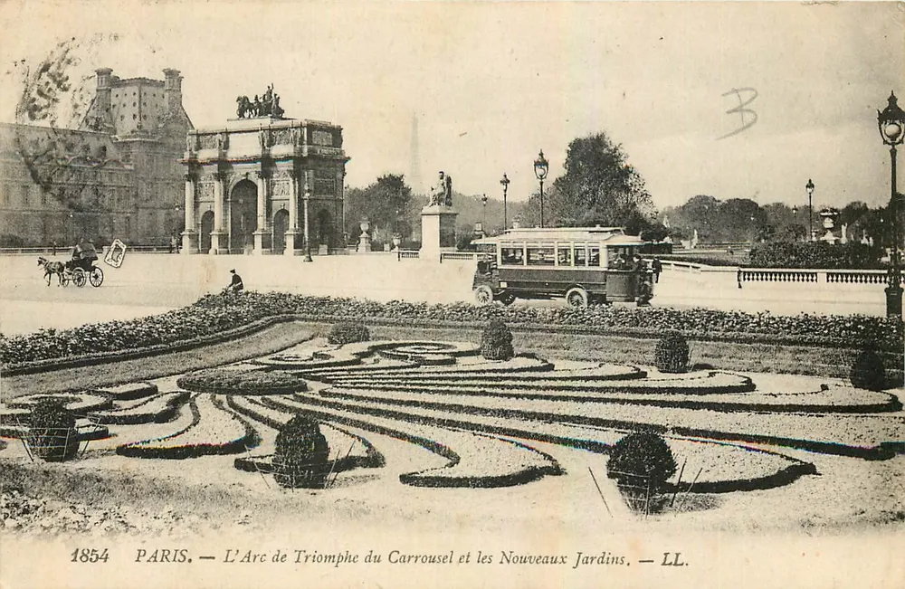 Paris — Der Arc de Triomphe du Carrousel und die Nouveaux Jardins — LL. - Vorderseite