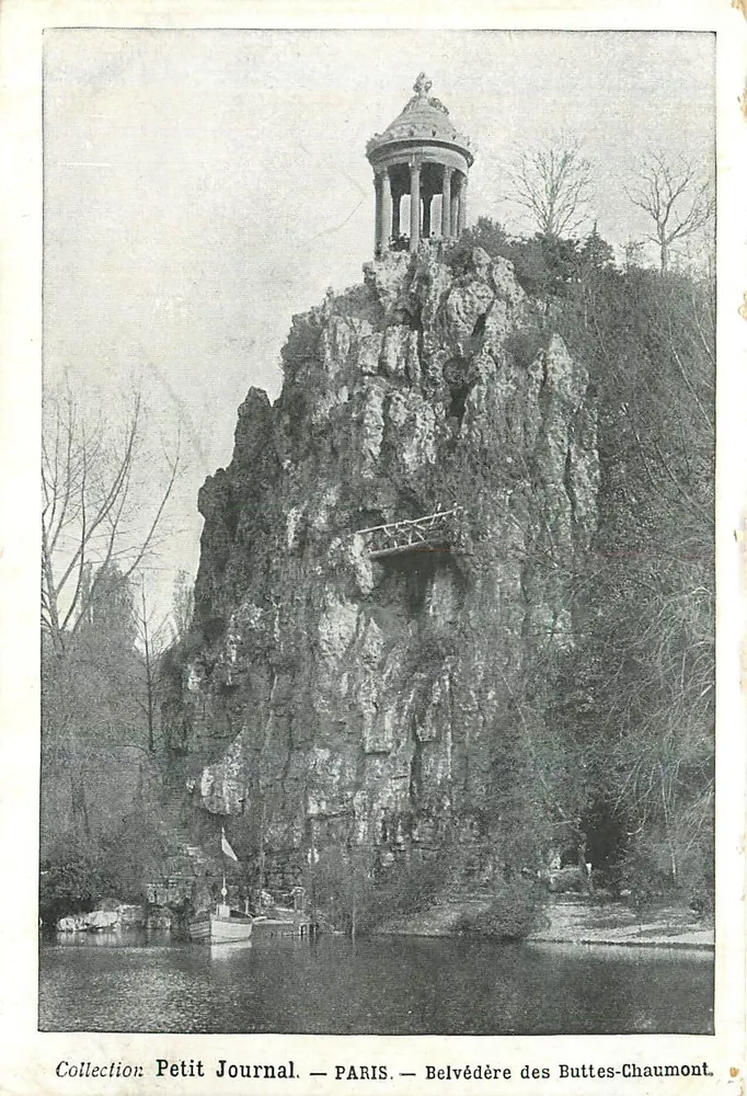 Belvédère des Buttes-Chaumont — Paris — Collection Petit Journal - Recto