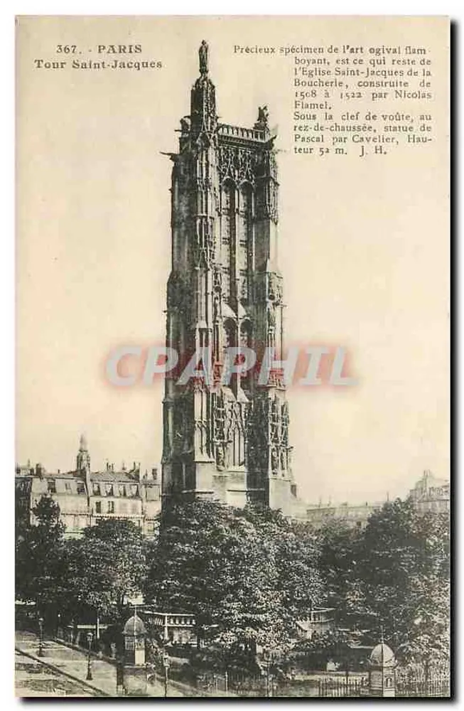 Torre Saint-Jacques — Paris — L. Boisson, editor, 50, rue du Temple - Frente