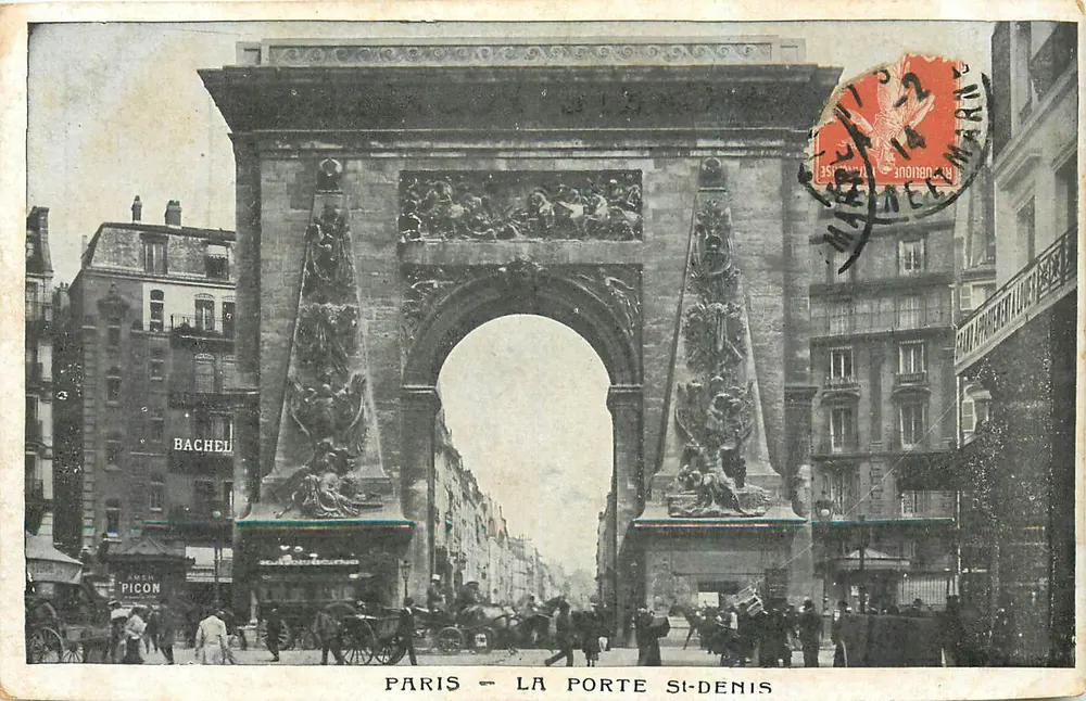 PARIS — A PORTA SÃO DÊNIS — editor anônimo - Frente