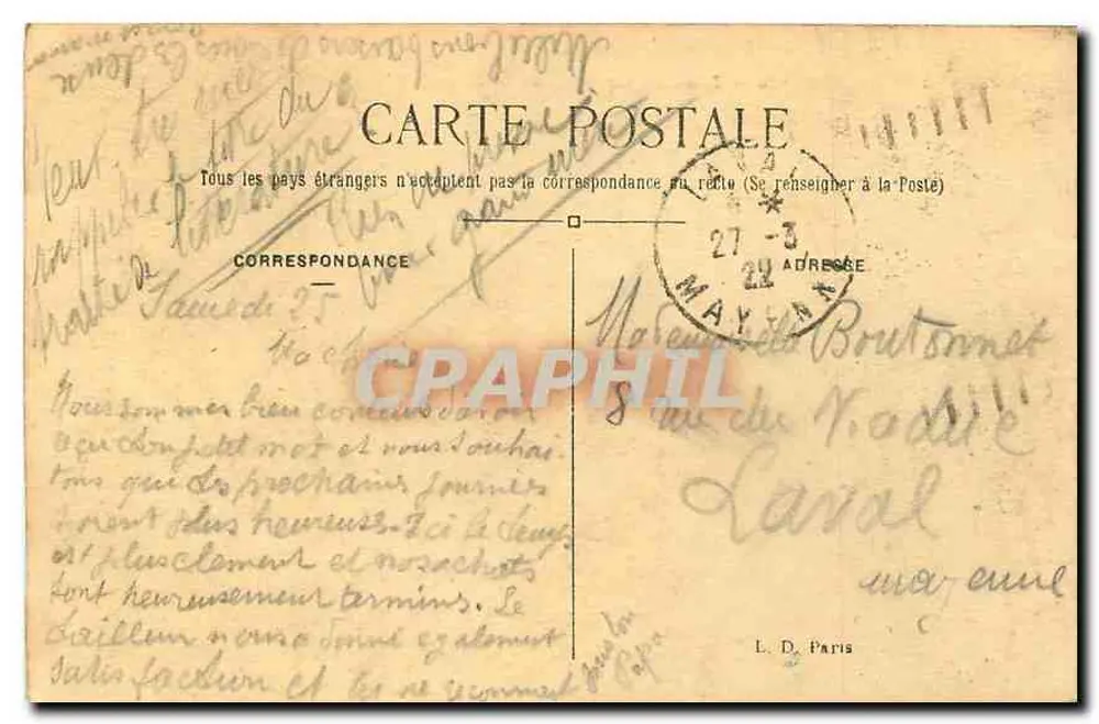 Paris — O Hôtel de Ville — L. D. - Verso