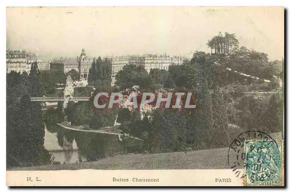 Buttes Chaumont — Paris — H. L. editora - Frente