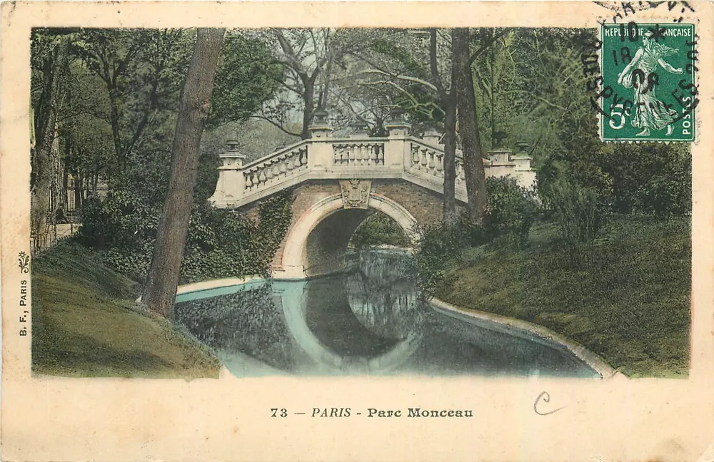 Ponte no Parque Monceau — Paris — B.F. Paris, n°73 - Frente