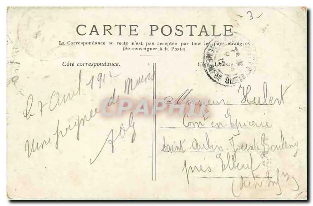 PARIS — A Estátua da República — Editor não visível, número de série não legível - Verso