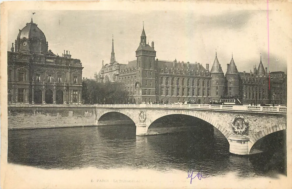 Paris - O Tribunal de Comércio - Ponte au Change — editor anônimo, n°4 - Frente