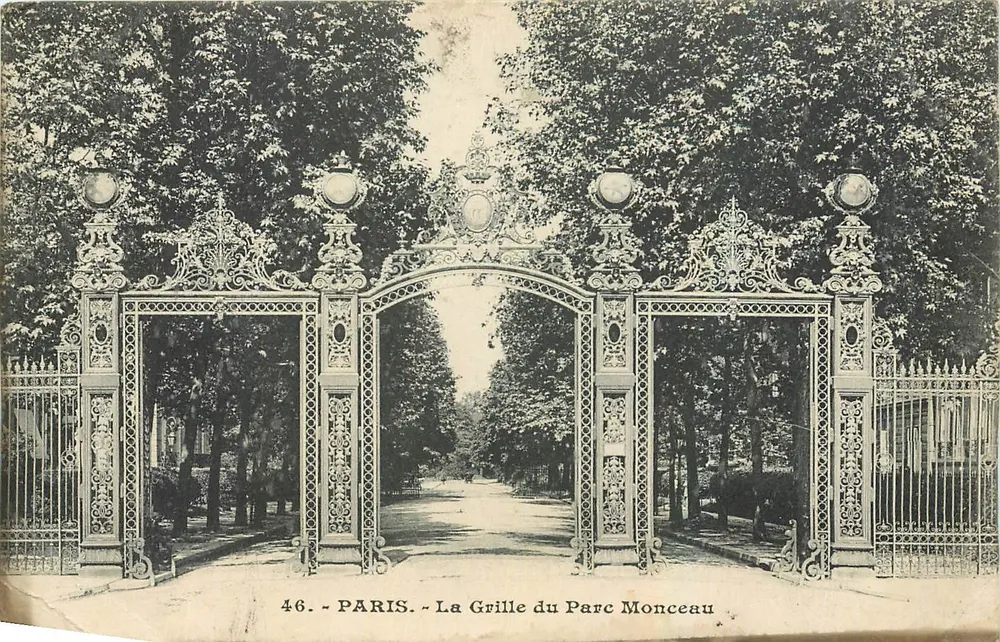 Paris - A Grade do Parc Monceau — 46. — Editor não identificado - Frente