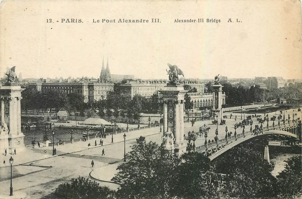 Paris - Le Pont Alexandre III — vue panoramique — A.L. éditeur - Frente