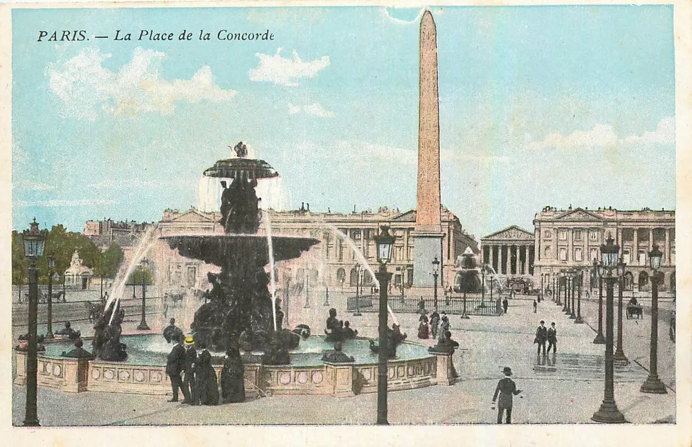 Paris — A Praça da Concórdia — editor não visível - Frente