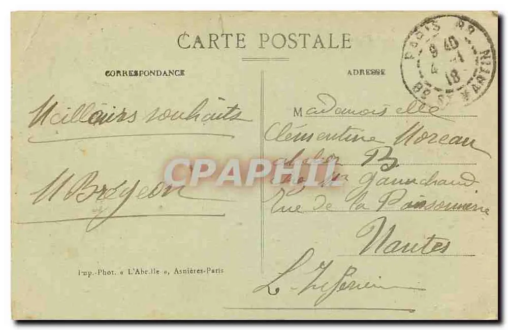 Paris — Le Trocadéro et le Pont d'Iéna — L'Abeille - Verso