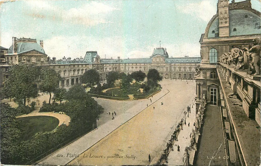Paris. O Louvre : pavilhão Sully — editor L.N. & Cie, n° 354 - Frente