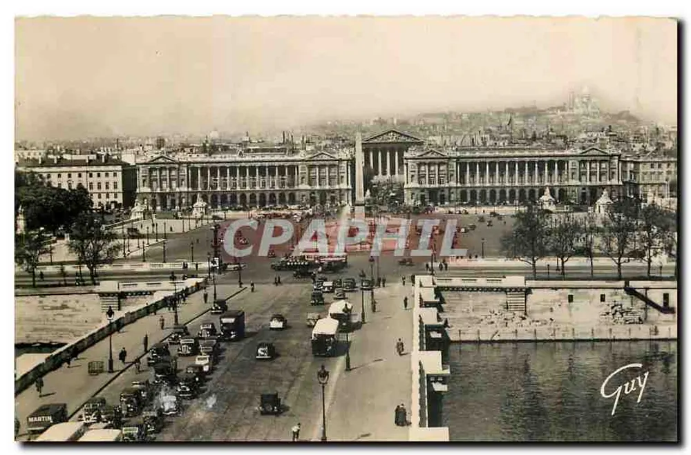 Paris — Brücke und Place de la Concorde — Verlag Guy, Nr. 3.036 - Vorderseite