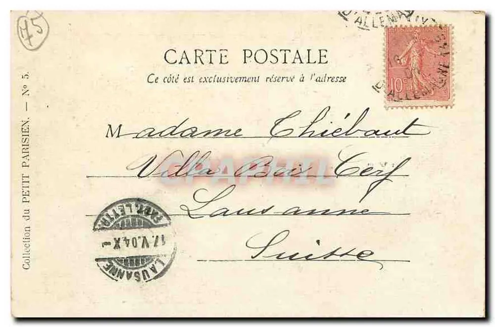 Paris — La Place de la République — Collection du Petit Parisien, N° 5 - Back