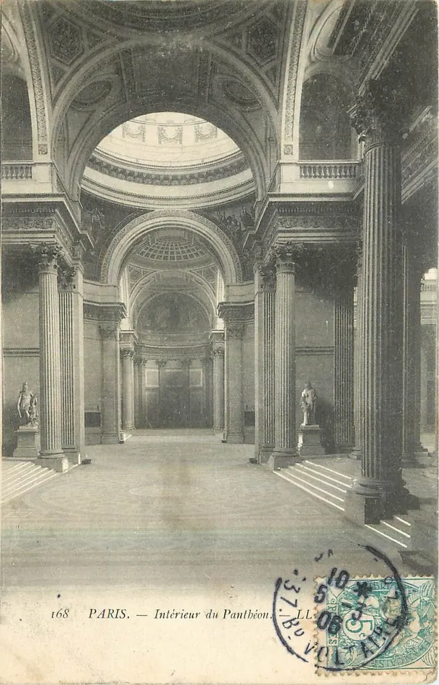 Paris — Interior do Panteão — L’Imprimerie Nouvelle Photographique, n°168 - Frente