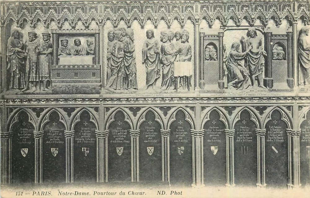 Paris. Notre-Dame. Paraíso do Coro — ND. Phot - Frente