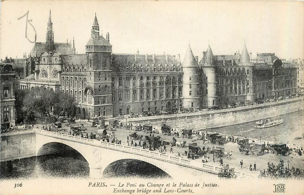 Paris — Der Pont au Change und das Palais de Justice — JND HOT. n°306 - Vorderseite