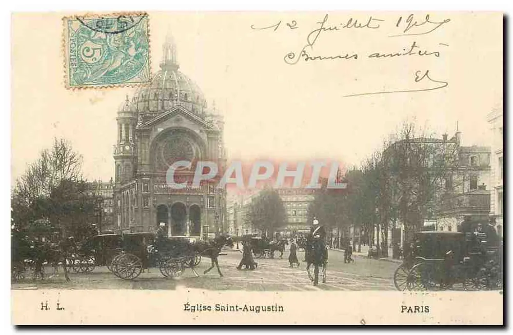 Igreja de São Agostinho — Paris — H. L. editor - Frente