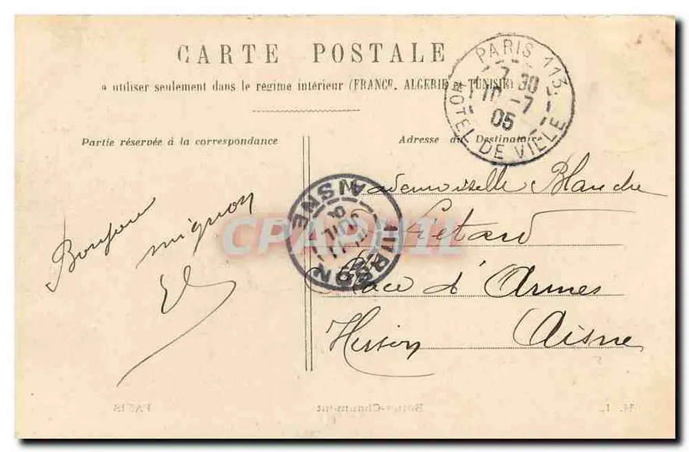 Buttes-Chaumont — vista panorâmica — H. L. Paris - Verso