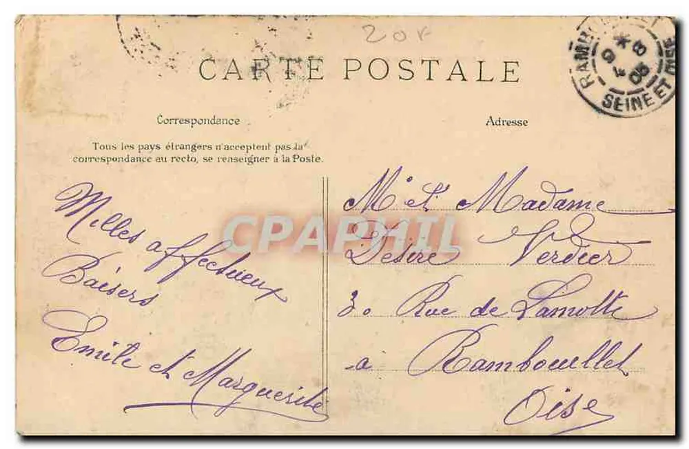 Besuch Seiner Majestät Alphonse XIII in Paris — Revue de Vincennes - Die letzte Charge — C.L.C. - Rückseite
