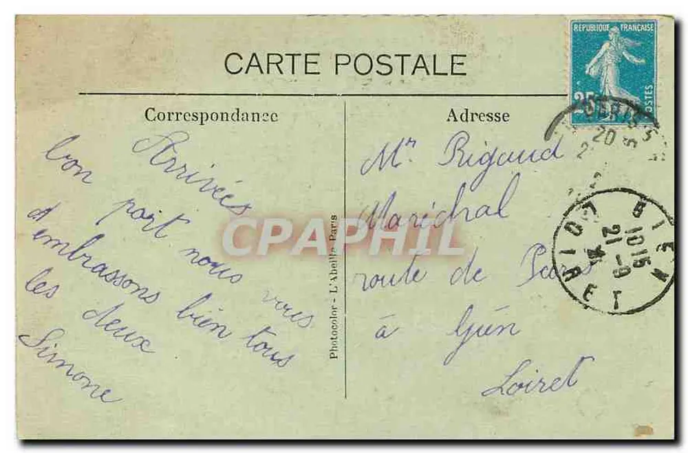 Paris — Place de la République — Estátua da República — Photocolor L'Abaille - Verso