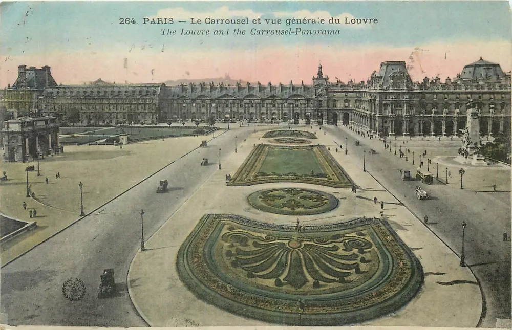 Paris — Le Carrousel et vue générale du Louvre — Photocolor L'Abeille - Recto