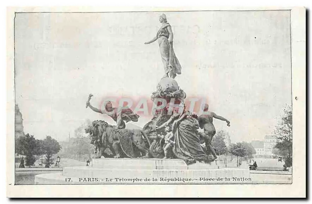 Paris - Le Triomphe de la République - Place de la Nation - Recto