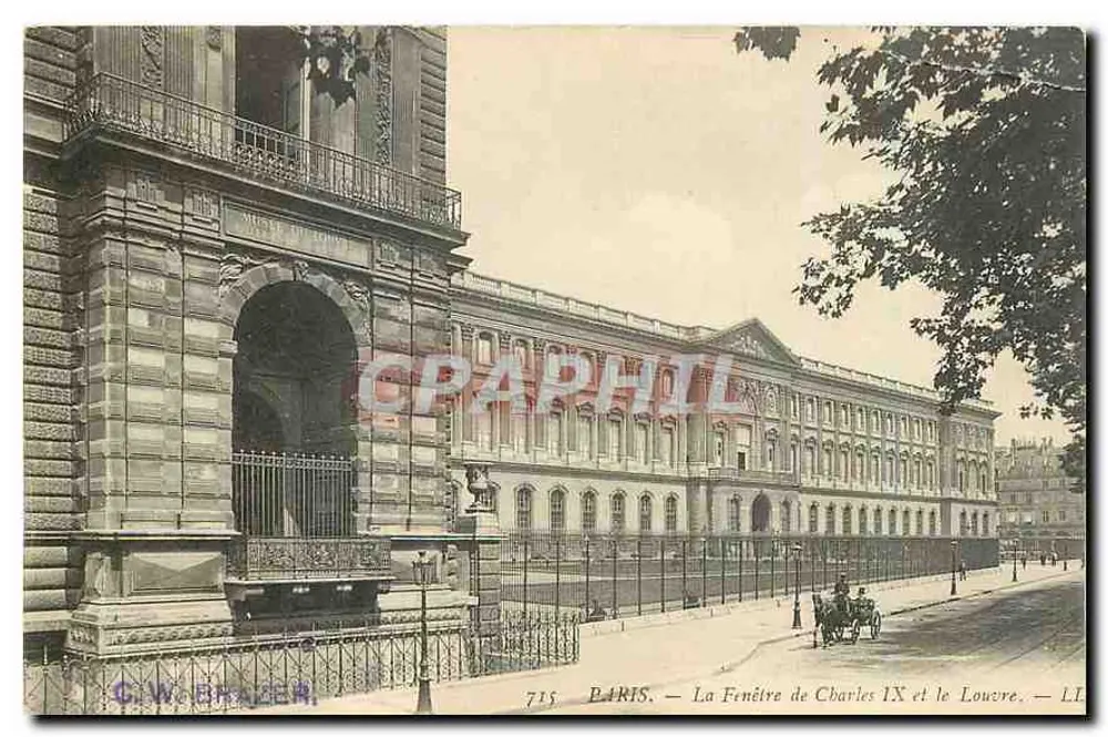 Paris — La Fenêtre de Charles IX et le Louvre — C.W. Bräzer, n° 715 - Recto