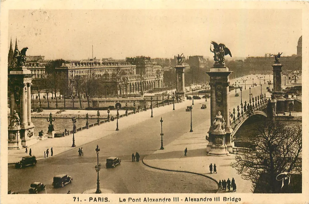 Paris - O Pont Alexandre III - Pont Alexandre III — Edição d'Art de la Croix, n°71 - Frente