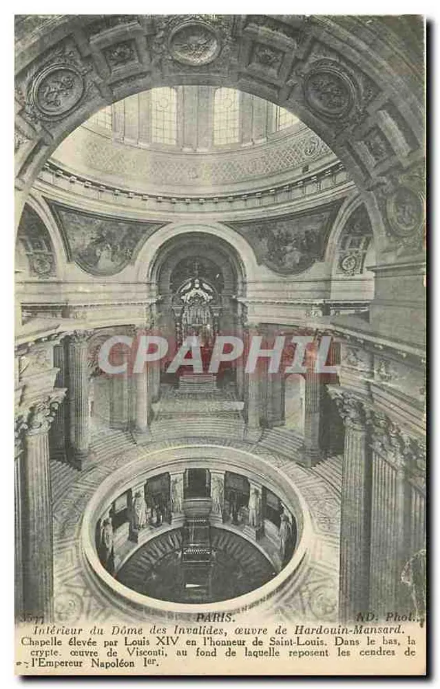 Interior do Dôme dos Invalides — obra de Hardouin-Mansard — AD. Fot. - Frente