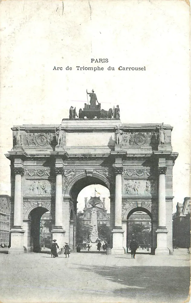 Paris — Arco do Triunfo do Carrousel — editor não identificado - Frente