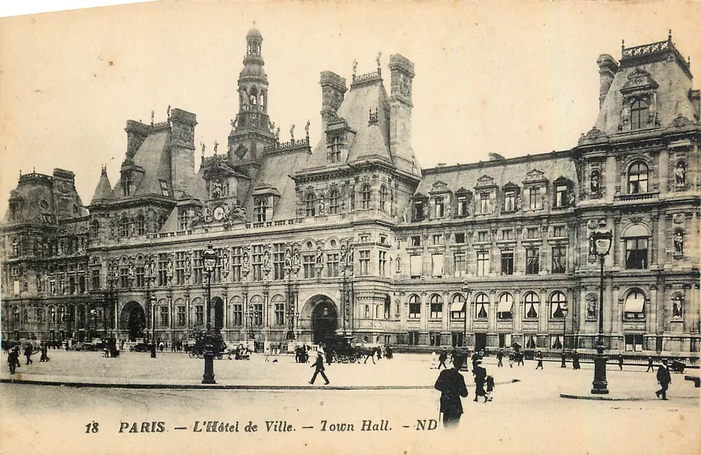 Paris — O Hotel de Ville — Town Hall — ND - Frente