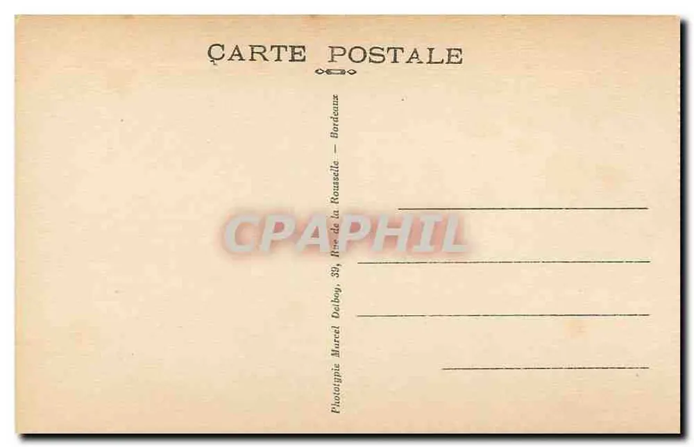 Bordeaux — O Cours de l'Intendance — M.D. n°34 - Verso