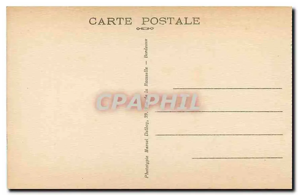 Bordeaux — Place de la Bourse, de Douane en de Quais — Marcel Débois, n°452 - Achterkant