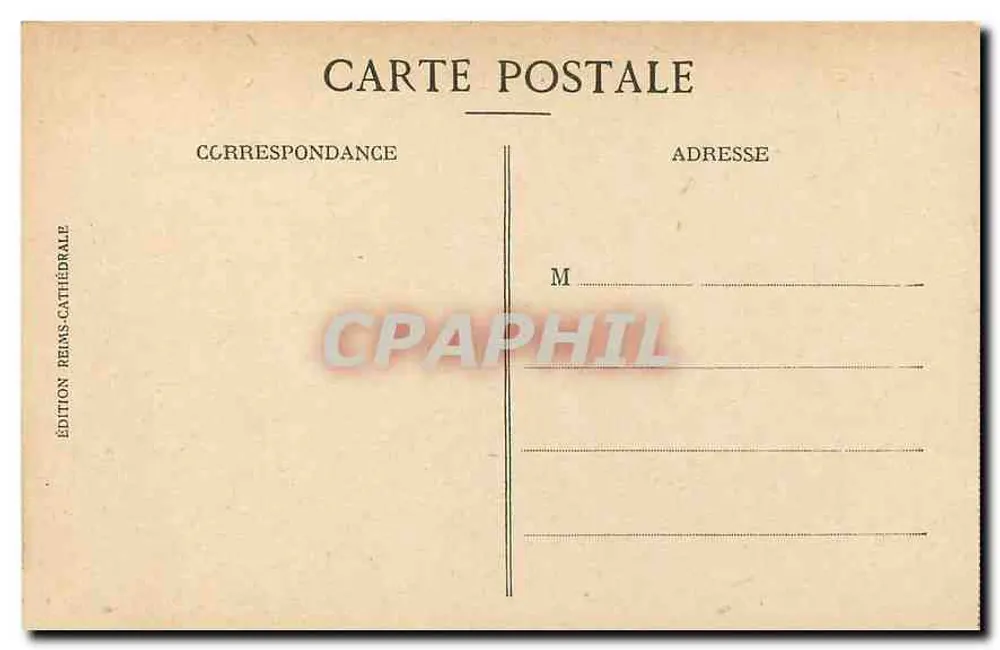 Reims — Le Beau Dieu après la guerre — Édition Reims-Cathédrale - Verso